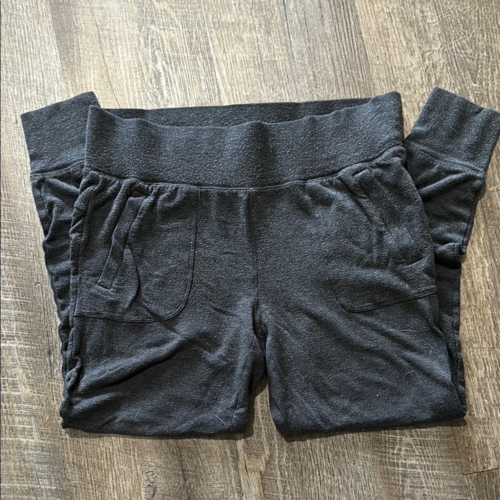 Athleta Gray Joggers with Elastic Waistband and Matte Finish